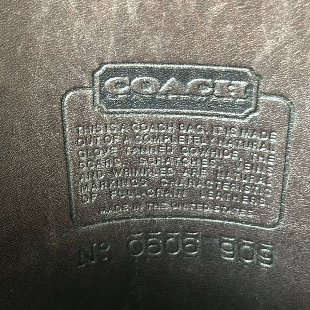 Coach Vintage Brown Leather Station Bag - Top Handle Purse 5130 Classic Classy - Picture 11 of 14